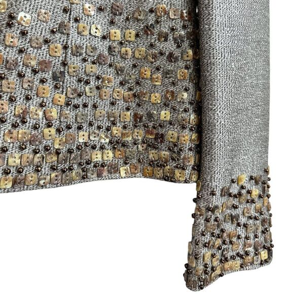 Linda Allard Ellen Tracy Silk Blend Beaded Blazer Jacket Size 6 Petite - Picture 5 of 13